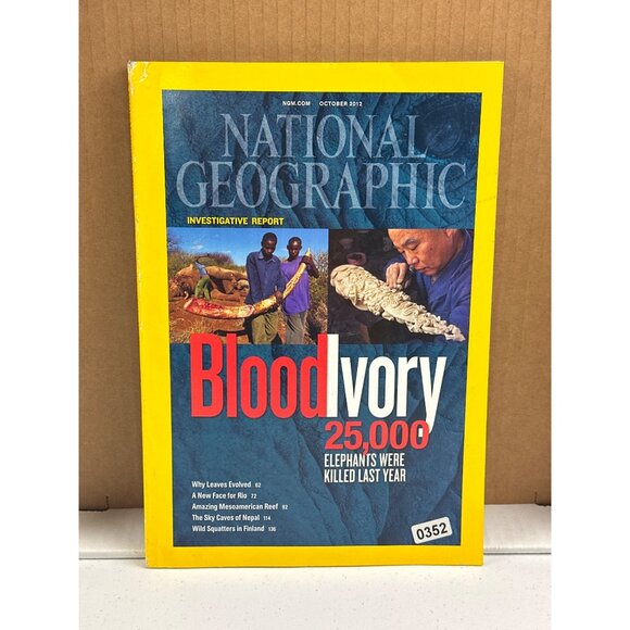 National Geographic October 2012 Blood Ivory Issue Investigative Report Elephant - Picture 3 of 4